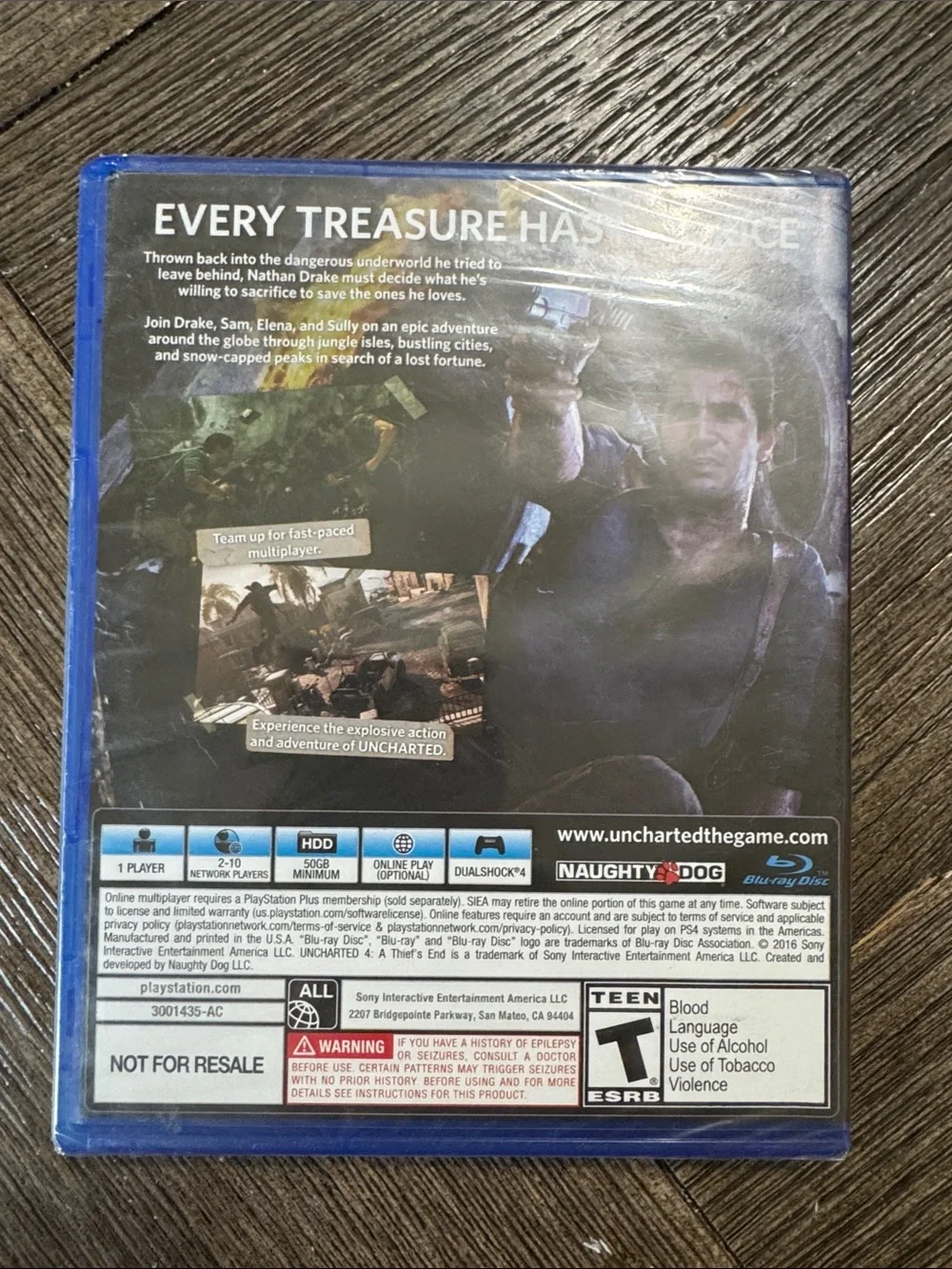 NEW Sealed Uncharted 4 A Thief’s End PS4 PlayStation 4 Video Game Factory Sealed